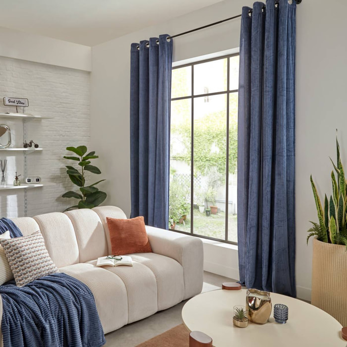 Rideau Arum bleu encre 140x260cm