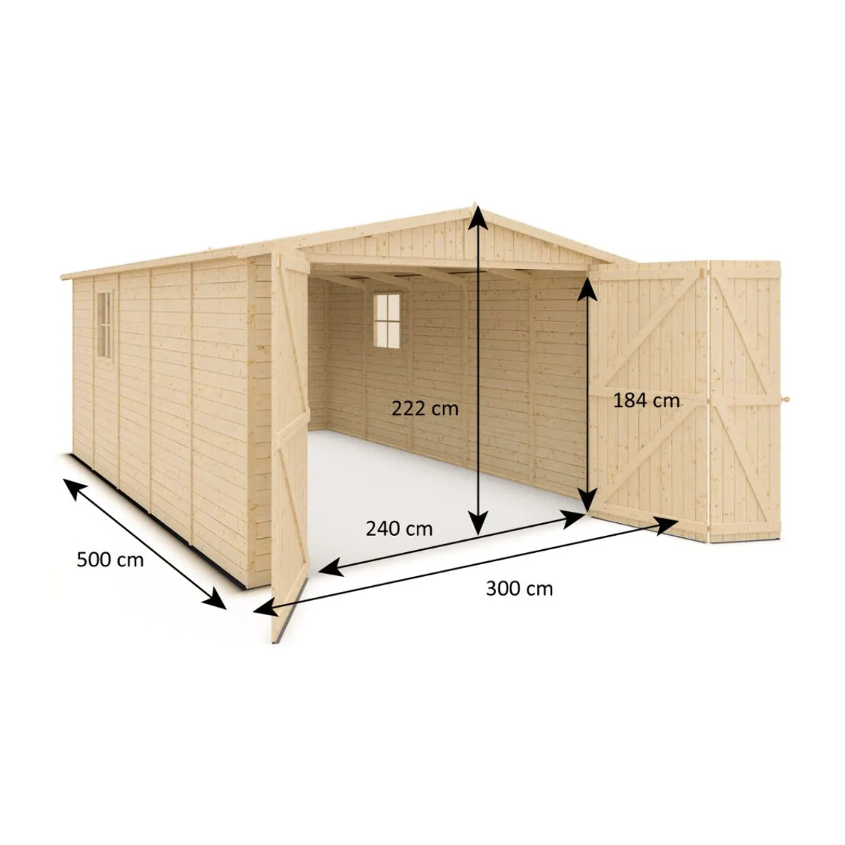 Garage - bois brut - 15 m²