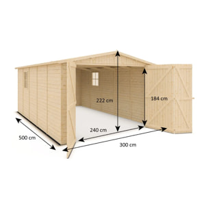 Garage - bois brut - 15 m²