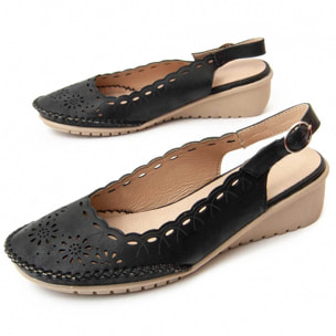 Mocasines de cuña - Negro - Altura: 4 cm