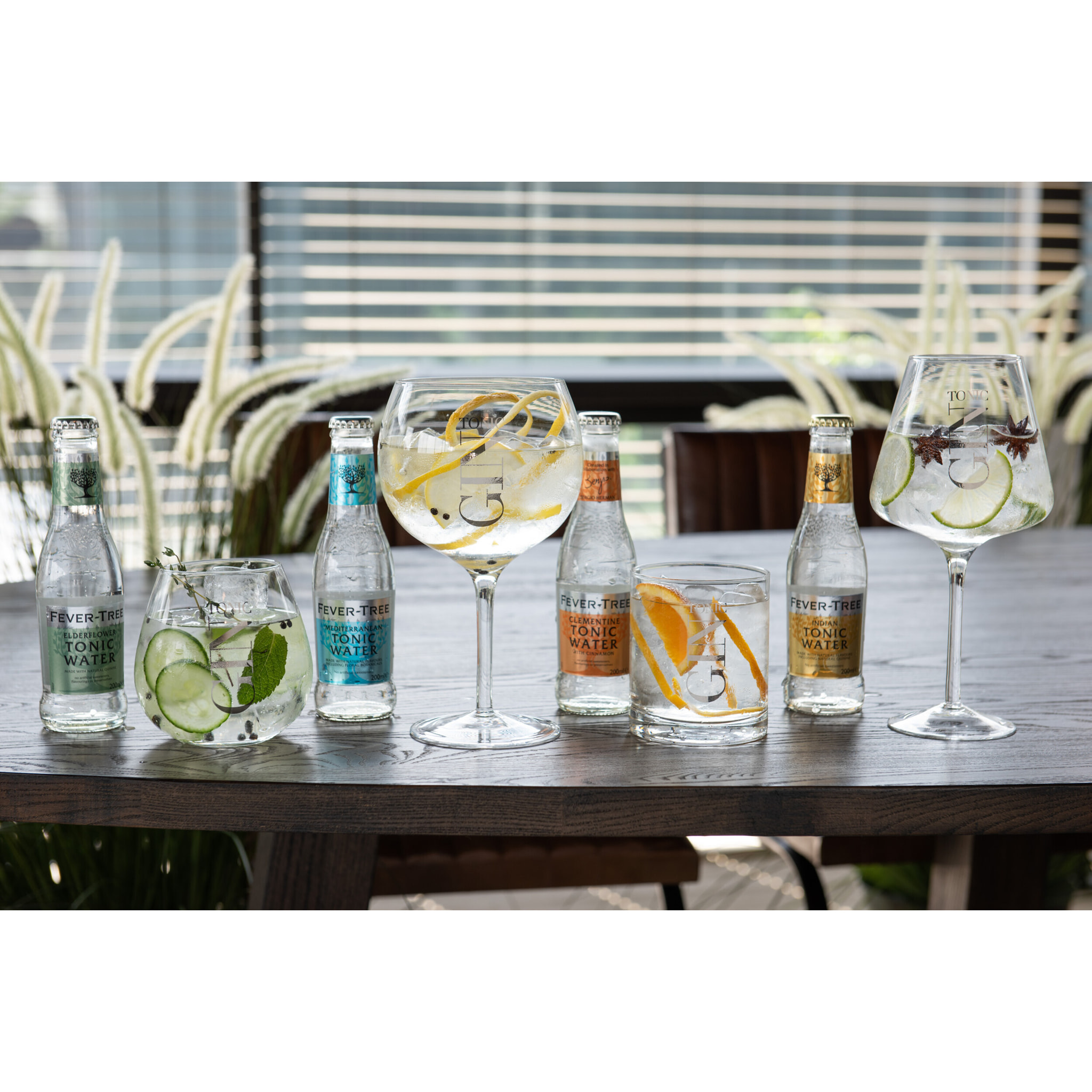 J-Line verre à Gin - argent/transparent - coffret cadeau - 4 pcs