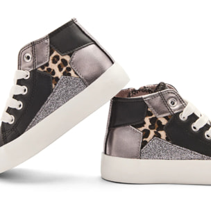 Zapatillas Altas de Niña con Cremallera Interior