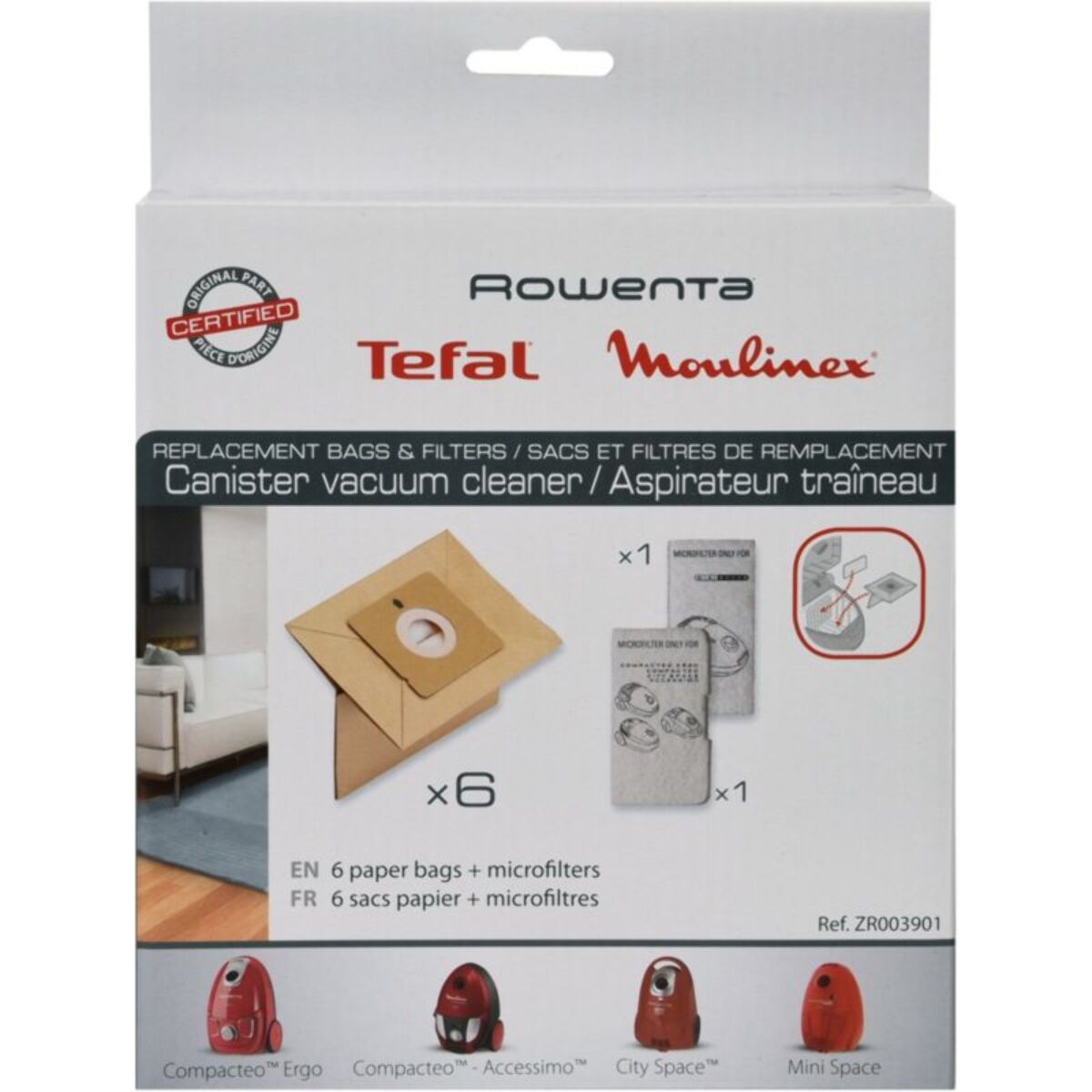 Sac aspirateur MOULINEX ZR003901