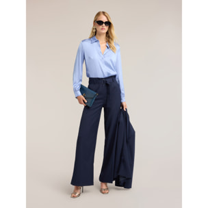 Motivi - Camisa de satén - Light - blue