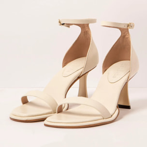 Sandalias con tacón S3193 NAPPA CREAM/ ALBANA color Cream