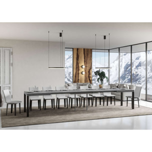 Mesa extensible 90x200/460 cm Everyday Cemento estructura Antracita