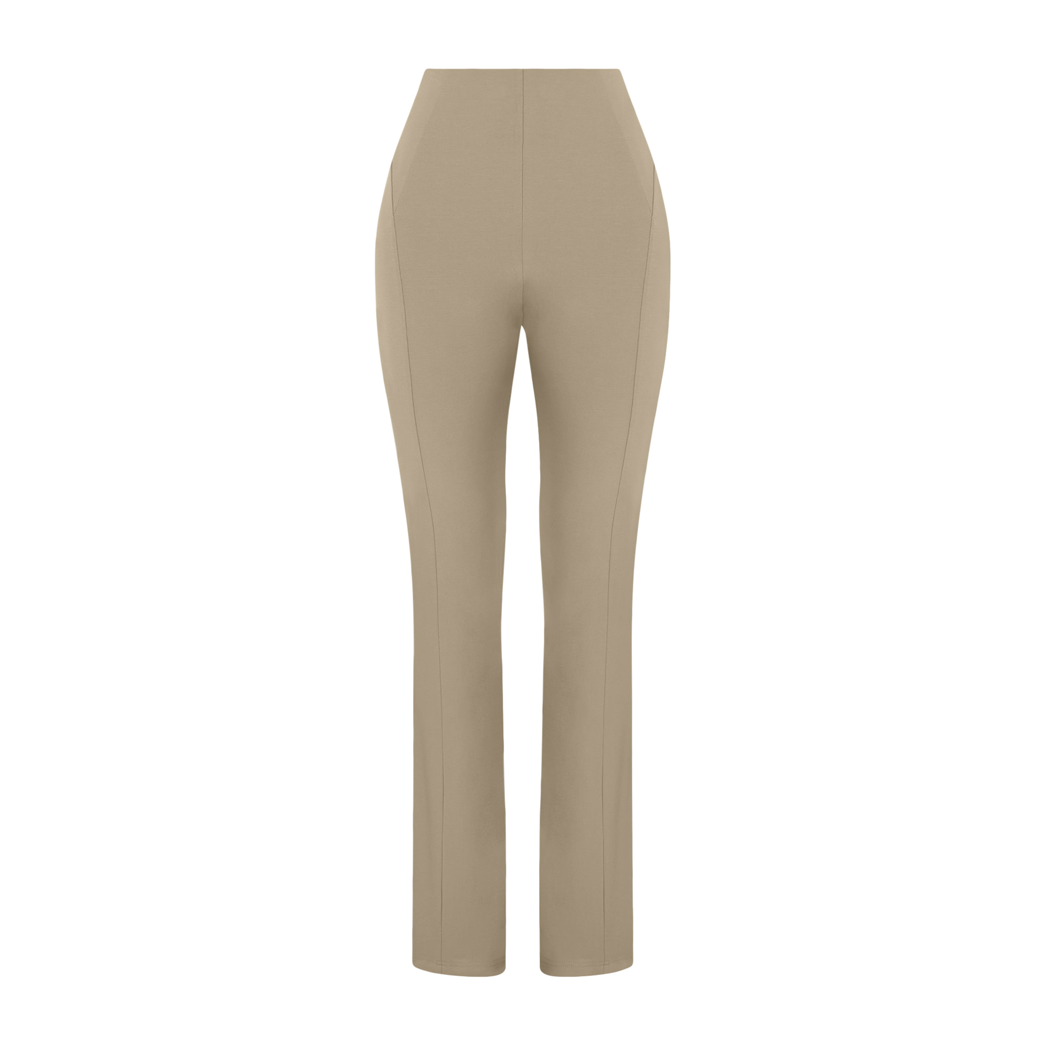 Pantaloni WR.UP flare vita alta in cotone con impunture