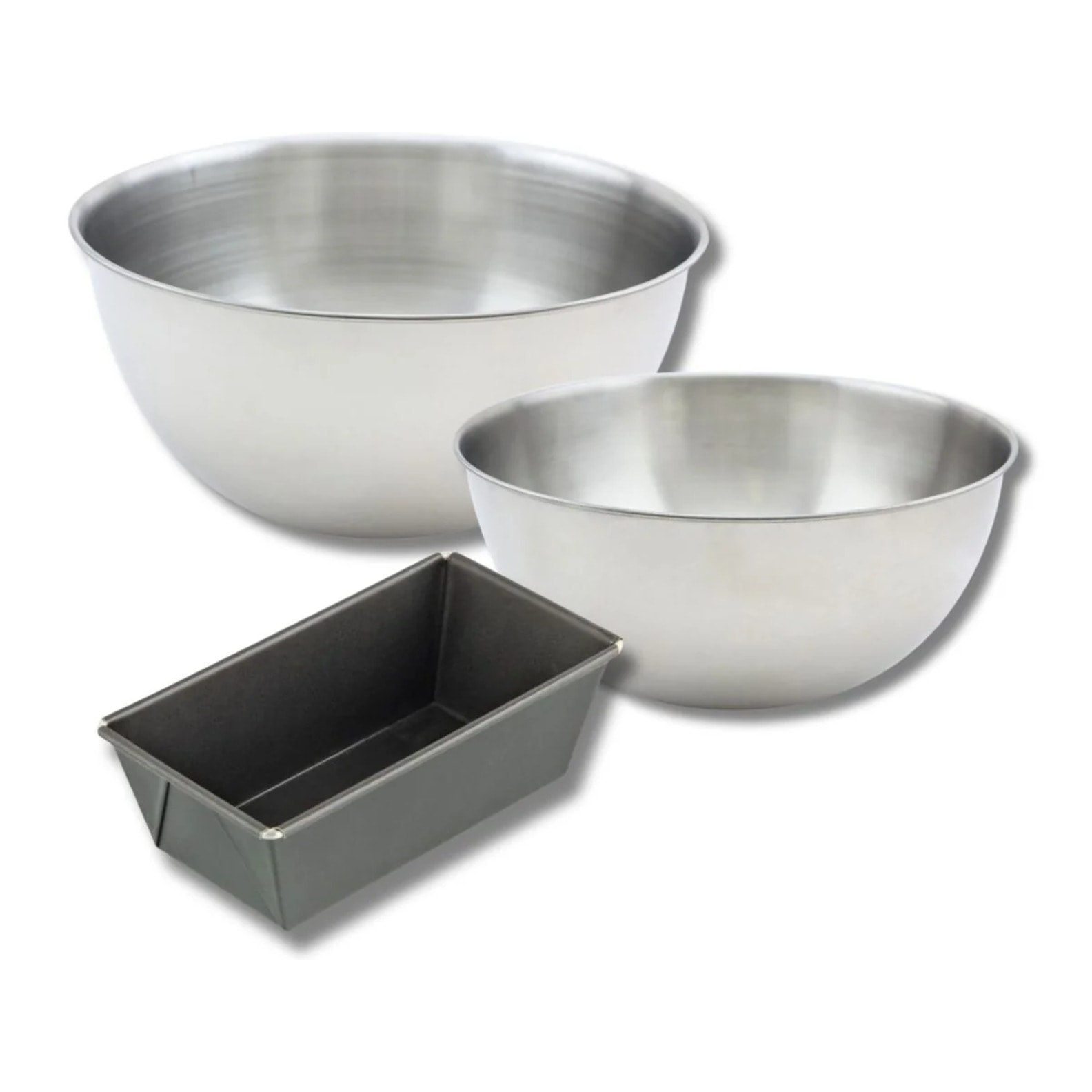 Set pâtisserie avec mini moule à cake 20 cm, 2 bols à mixer et 1 spatule Zenker