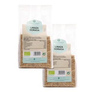 PLANETA HUERTO | Pack 2x Lino Dorado ECO 500g - Semillas Nutritivas Ecológicas | Ricas en Omega 3, Fibra y Antioxidantes