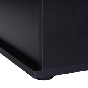 Baúl de Almacenamiento de Madera Arcón de Almacenamiento con Tapa Carga Máx. 60 kg para Dormitorio Salón 100x40x40 cm Negro