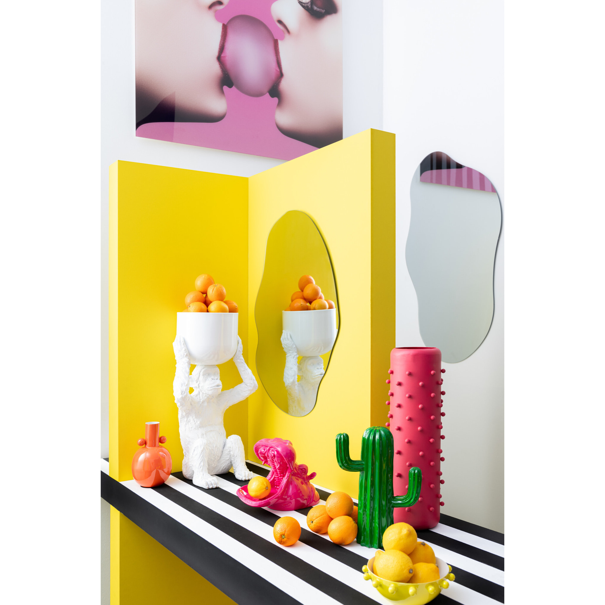 J-Line miroir Oly -  verre - small - 2 pcs - Ø 70 cm