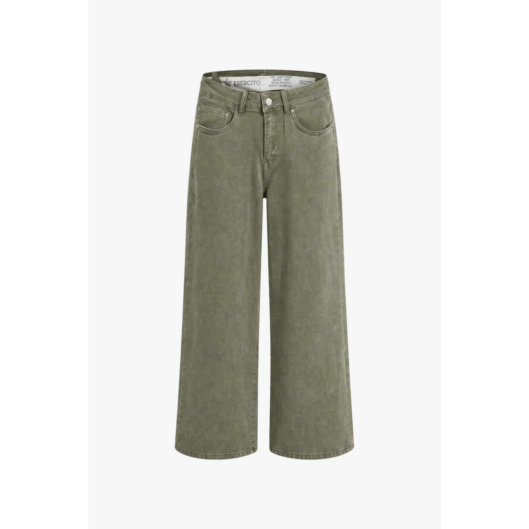 Pantaloni Esercito wide leg verdi donna