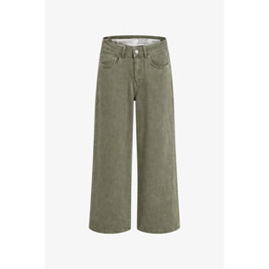 Pantaloni Esercito wide leg verdi donna