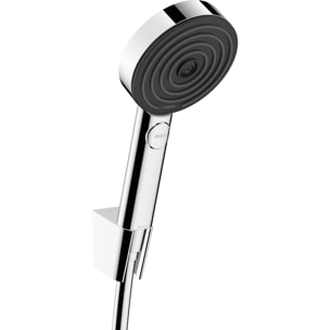 Pulsify Select S Ensemble support mural et douchette 105 3 jets Relaxation avec flexible 125 cm chromé