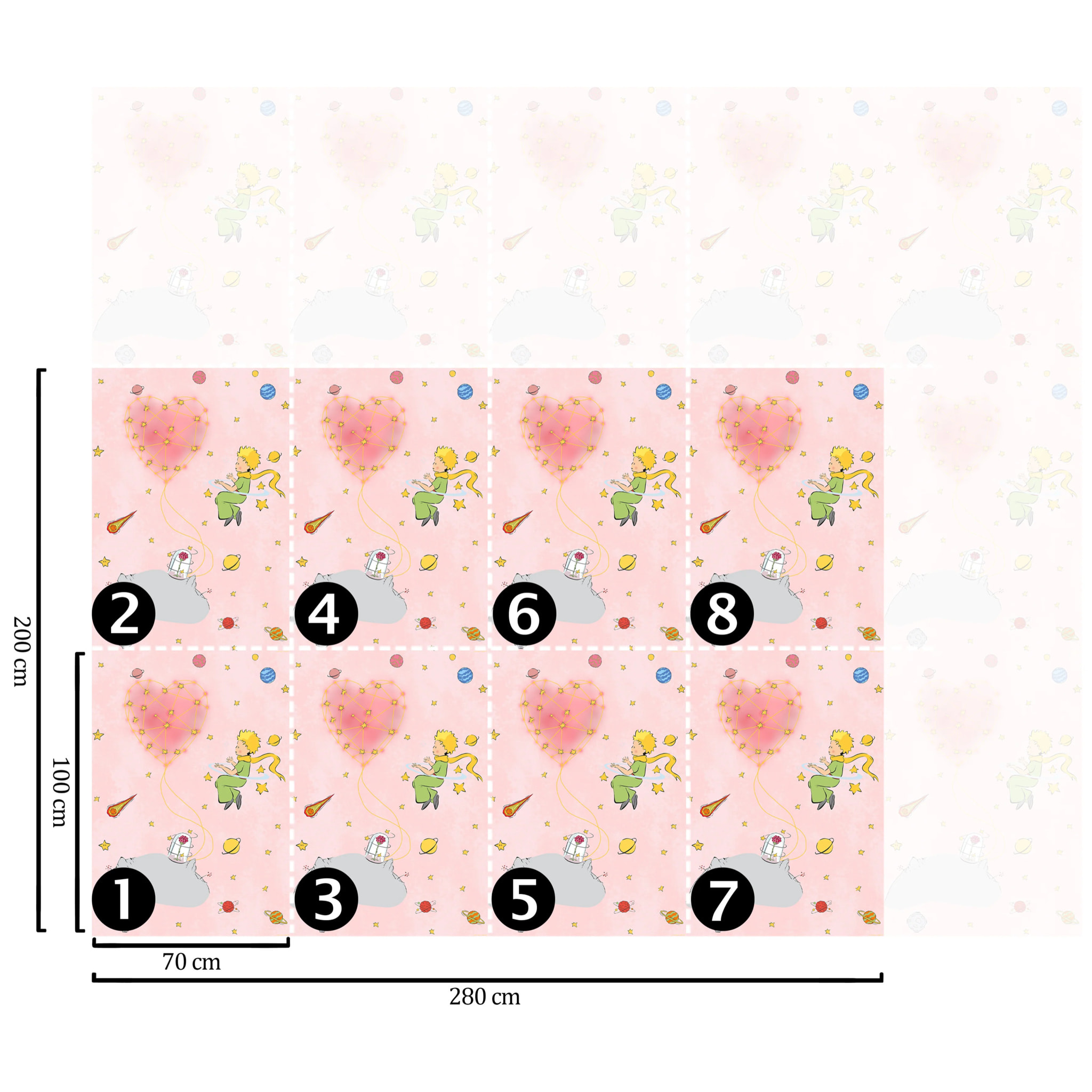 Carta da Parati Ufficiale Il Piccolo Principe Cuore Amore