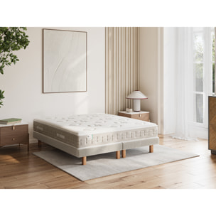 Ensemble Suite Deauville 2 x 90 x 200cm, ferme, ressorts, 2 sommiers à lattes