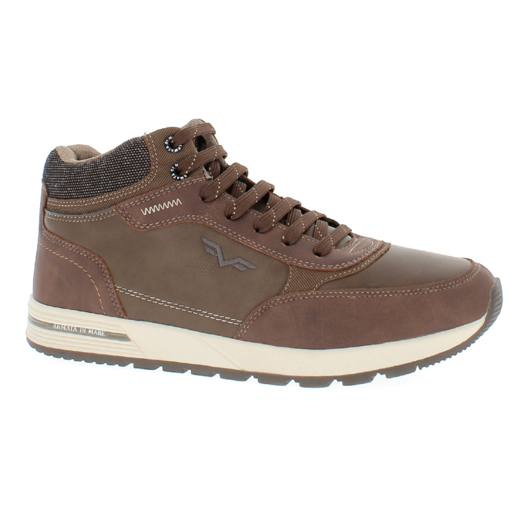 Armata di Mare Scarpe Uomo Stivaletti Casual Stringati con Soletta Rimovibile in Memory Foam AMU W24L629 Brown