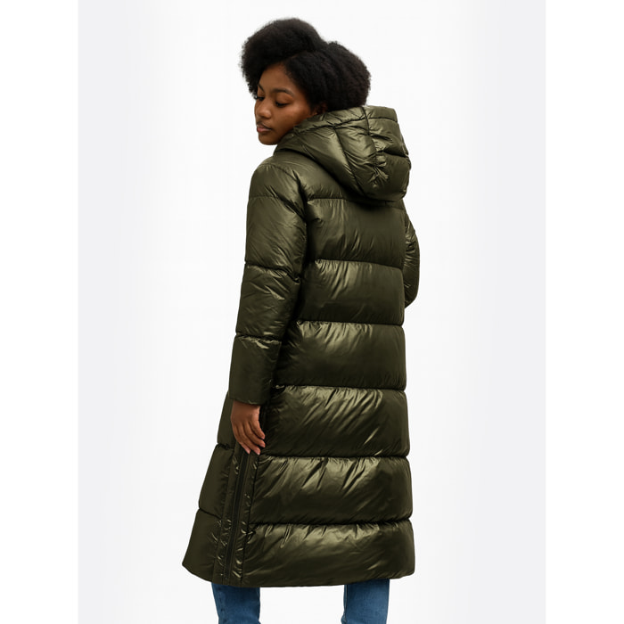 Abrigo para mujer ECOON Niza long jacket - Khaki