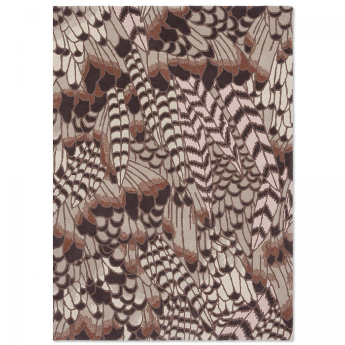 Tapis salon et chambre fait à la main en laine motif floral HAXE