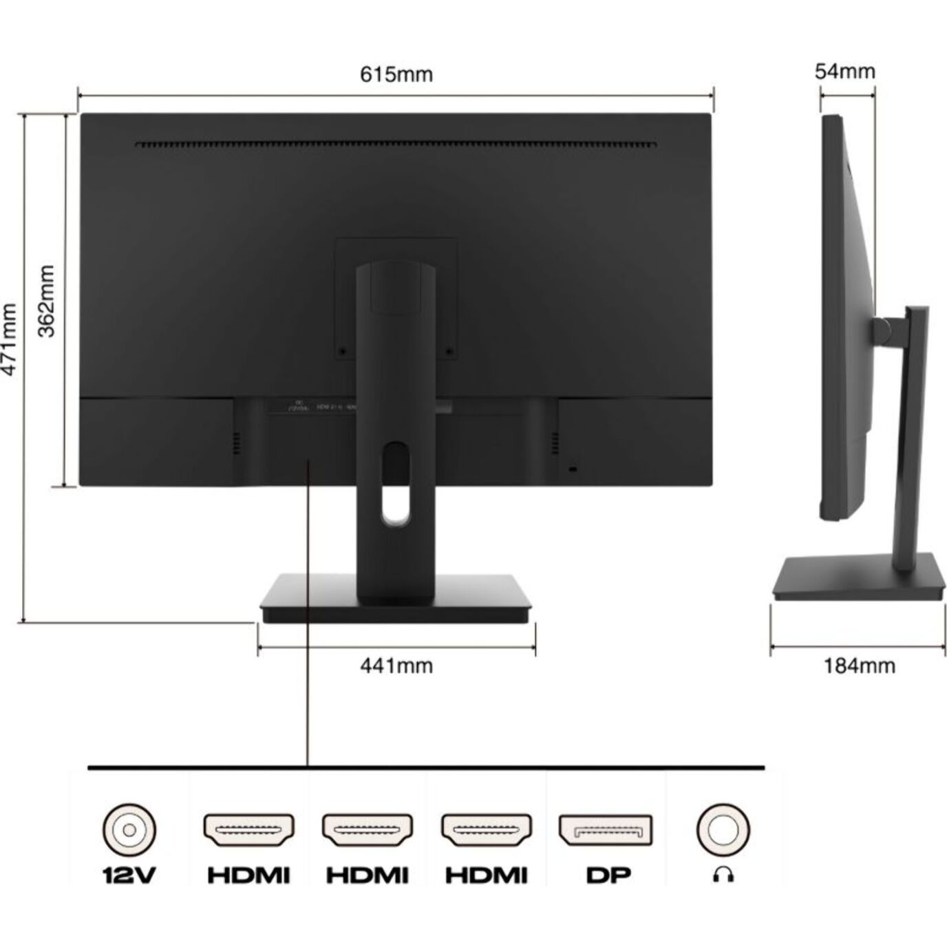 Ecran PC 4K JAPANNEXT JN-IPS2707UHDR Plat 27" IPS E-LED 4K UHD HDR10 AMD FreeSync