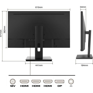 Ecran PC 4K JAPANNEXT JN-IPS2707UHDR Plat 27" IPS E-LED 4K UHD HDR10 AMD FreeSync