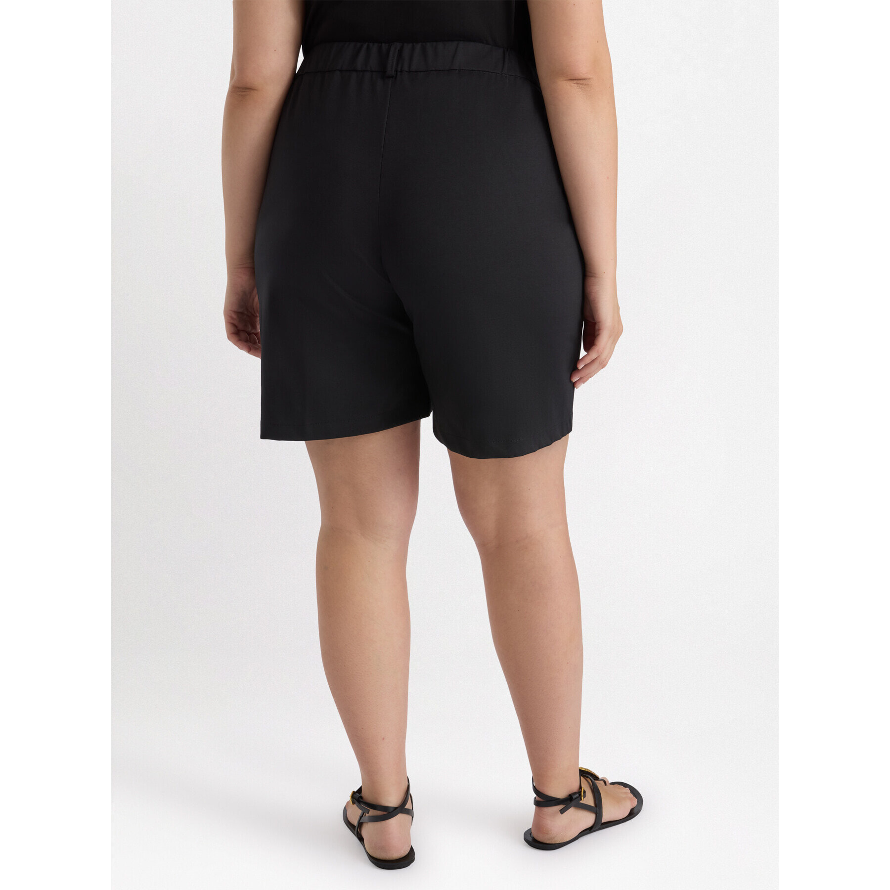 Fiorella Rubino - Pantaloni corti in punto Milano - Nero