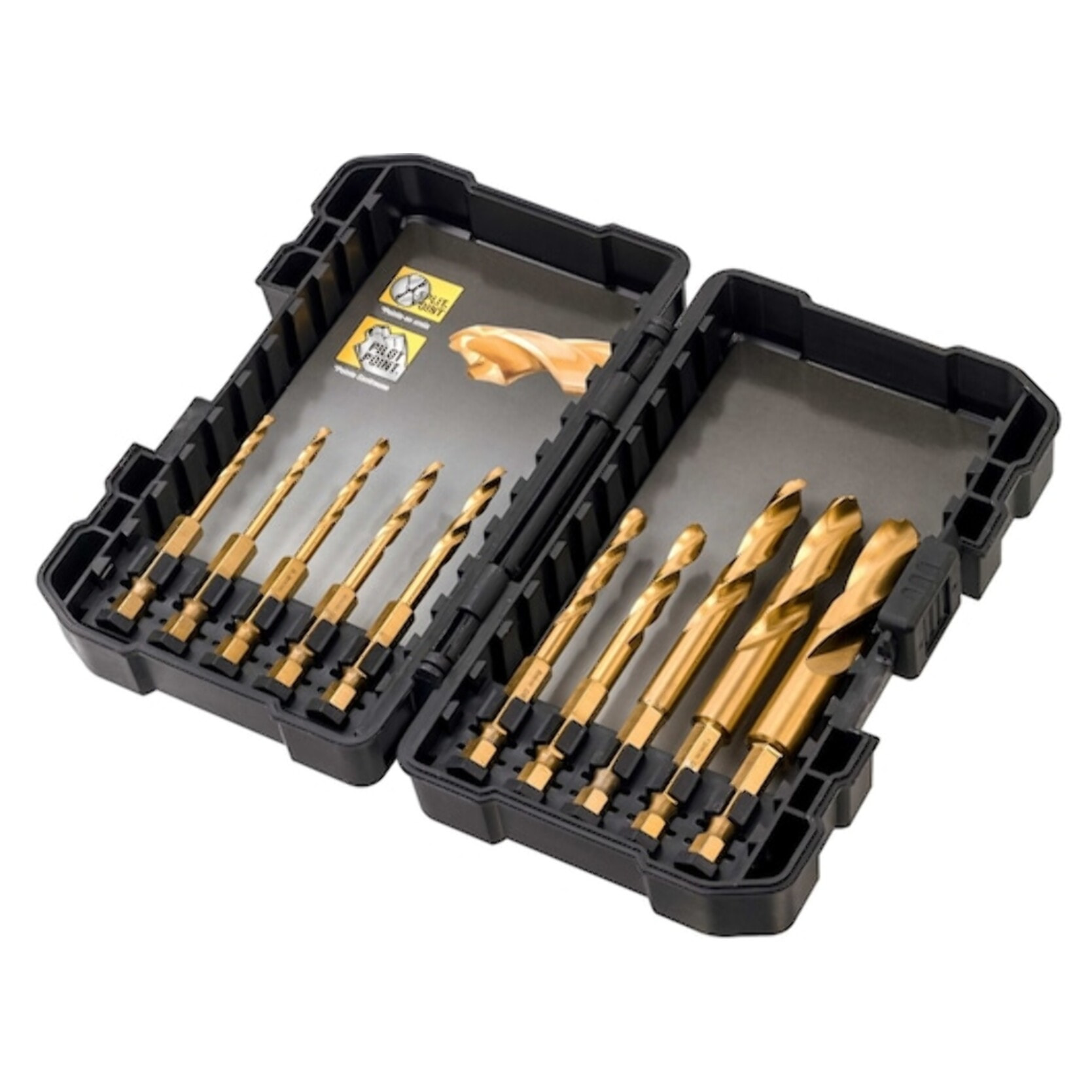 Coffret plastique de 10 forets métal HSS-Tin pour visseuses à chocs - DEWALT - DT50050-QZ
