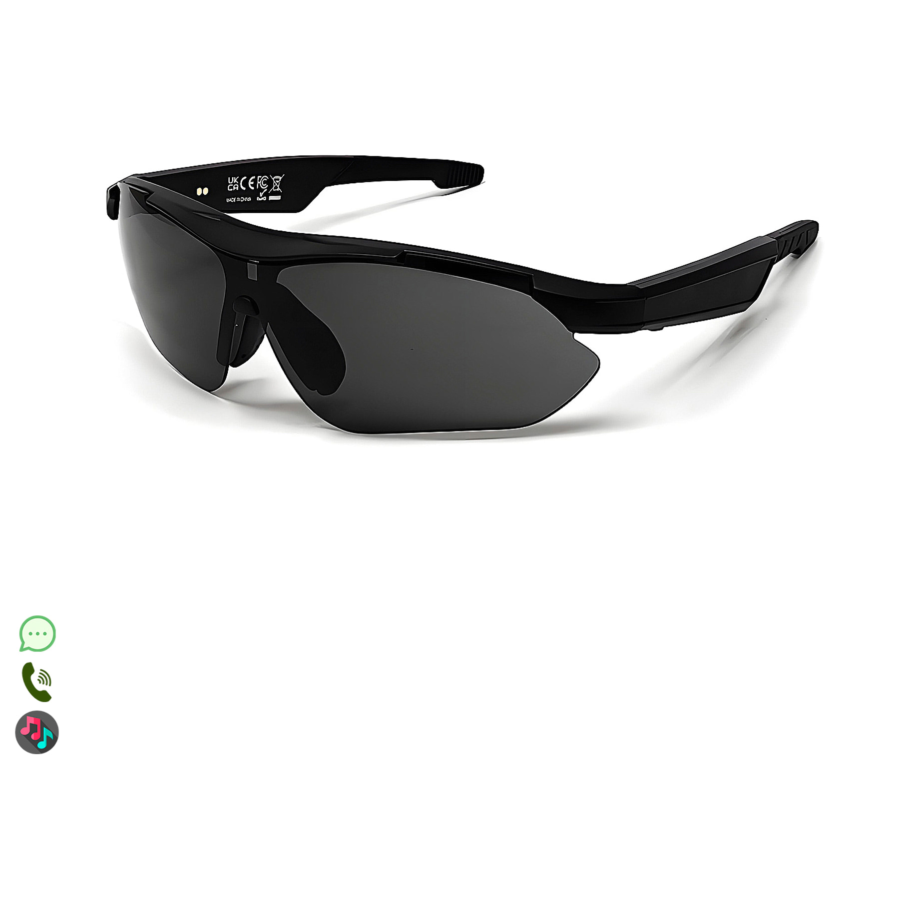 Occhiali sportivi intelligenti QY PRO 3. Assistente vocale intelligente, traduzione in tempo reale di oltre 100 lingue, controllo della musica/chiamate e lenti UV400.