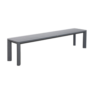 Table de jardin aluminium + 4 assises + 1 banc SACRAMENTO + MADISON + BUFFALO