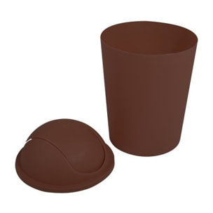 Poubelle à bascule AKO 5,5L Marron Chocolat MSV