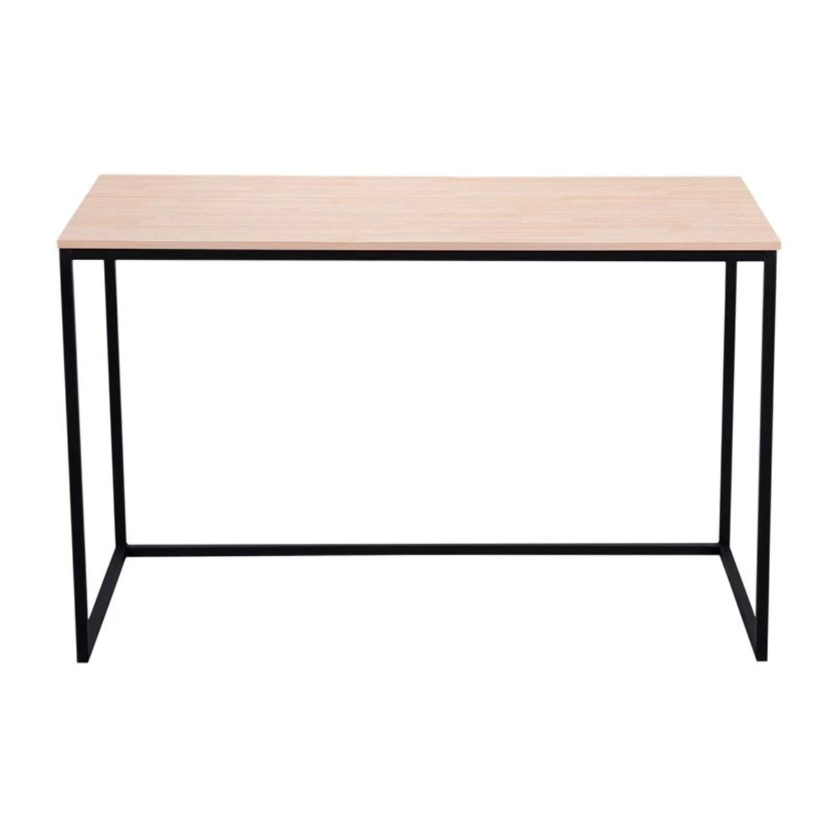 Mesa de escritorio con estructura metálica en negro y roble salvaje 120x60 cm Mia Roble salvaje - Negro