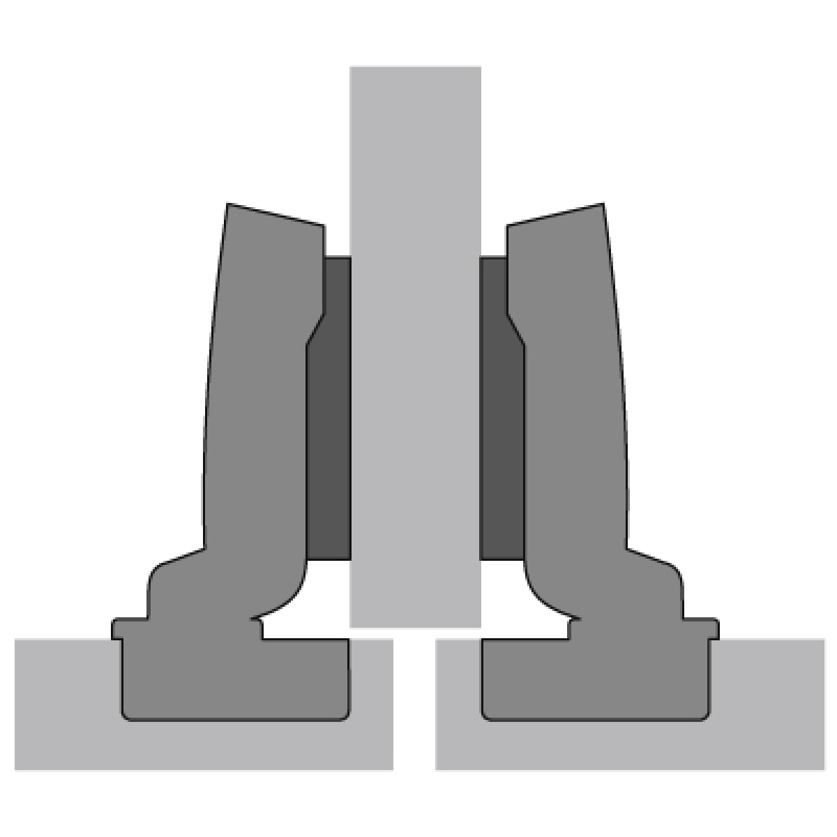 Charnière HETTICH Sensys 8631i - Base 3 mm TH 52 - À visser - 9090270