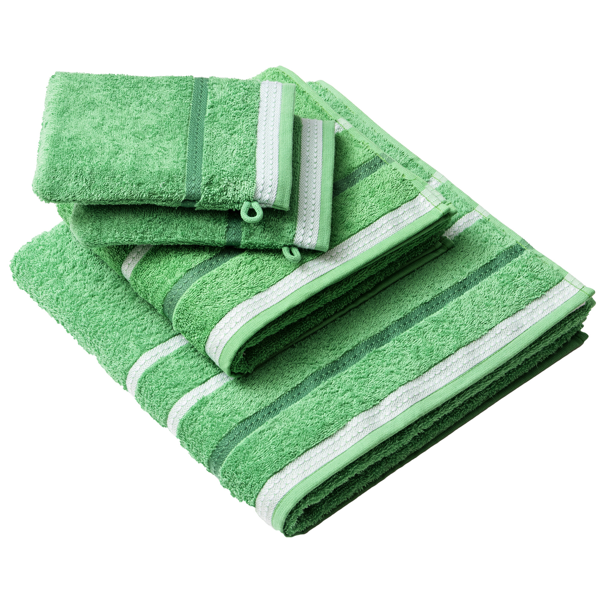 Set 4pc toalla de baño benetton verde rainbow