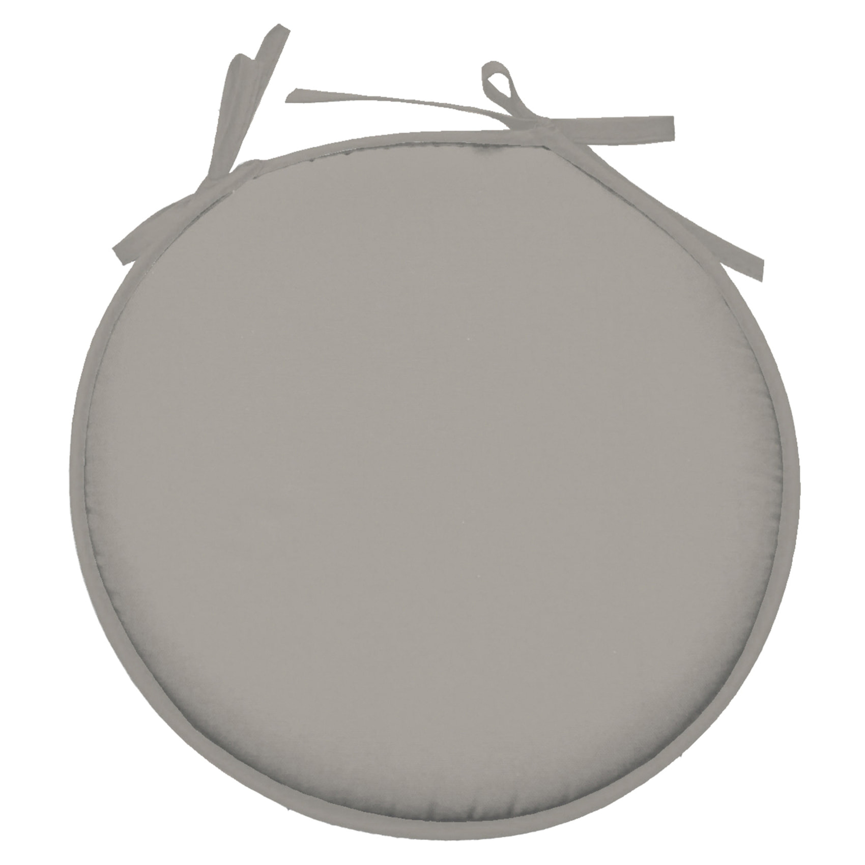 Galette de chaise ronde unie aux multiples couleurs - Lin