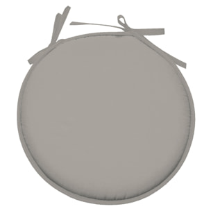 Galette de chaise ronde unie aux multiples couleurs - Lin