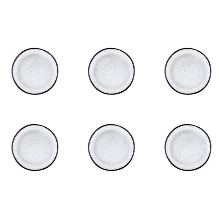 Assiette IRIS Ø16cm - 6 pièces - Blanc ivoire