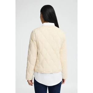 Chaqueta ultraligera Paloma color crema con logo Polo Club