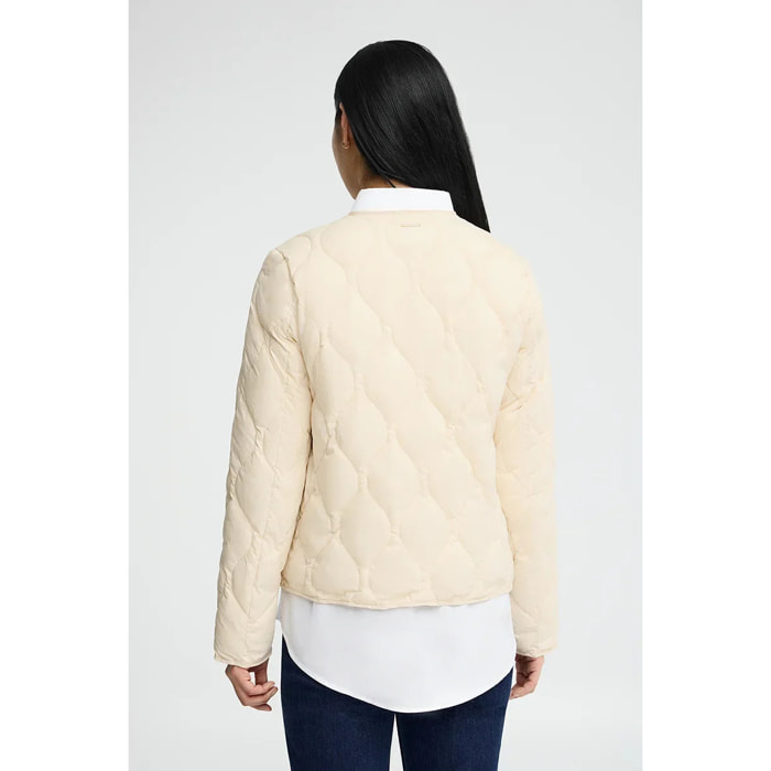 Chaqueta ultraligera Paloma color crema con logo Polo Club