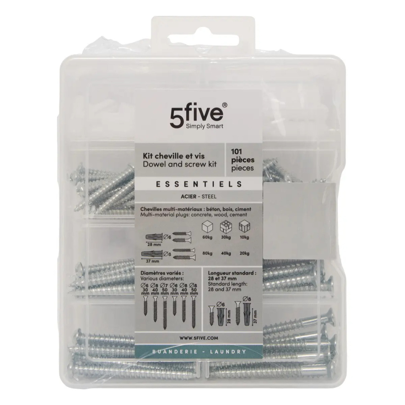 Kit de visserie argent