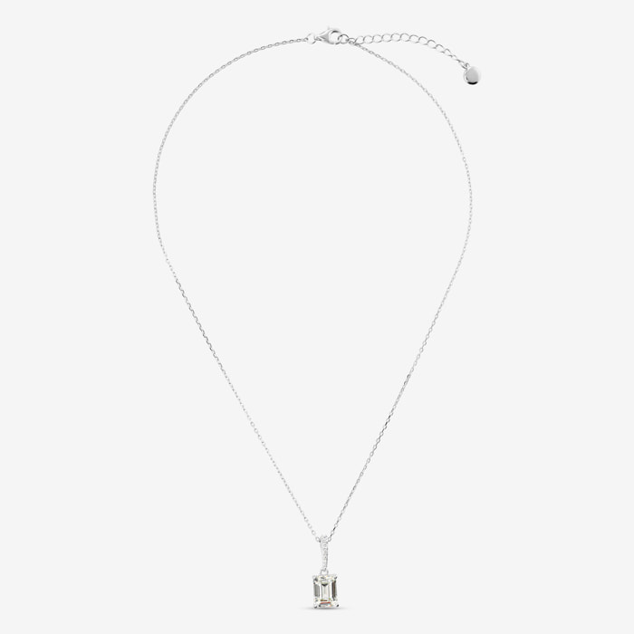 Collana in Argento 925 con Cubic Zirconia a Baguette e Pavé