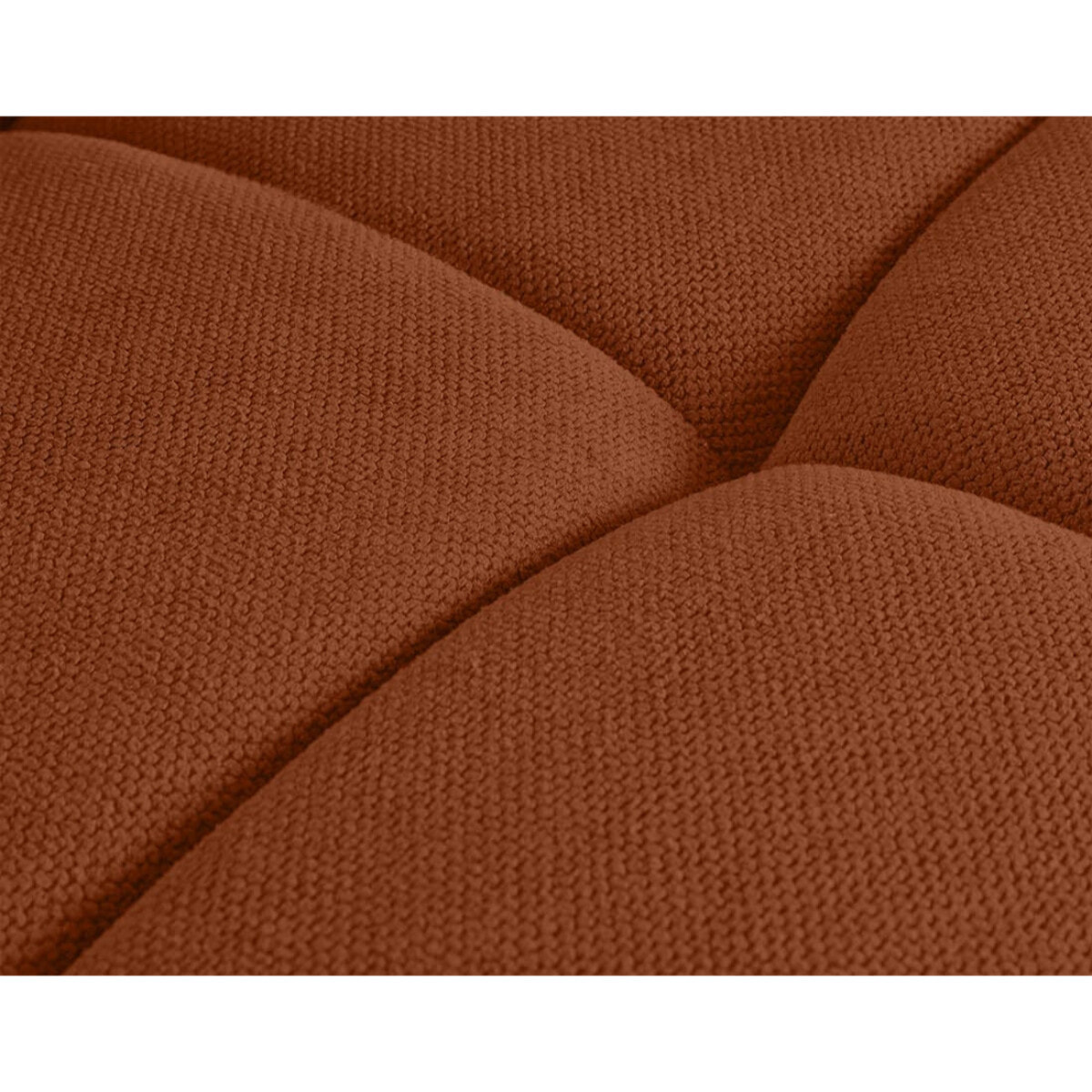 Ray - canapé panoramique en U 7 places en tissu texturé - Rouille