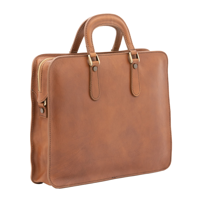 Borsa a mano  unisex In Vera pelle Made in Italy 40x30x8 cm