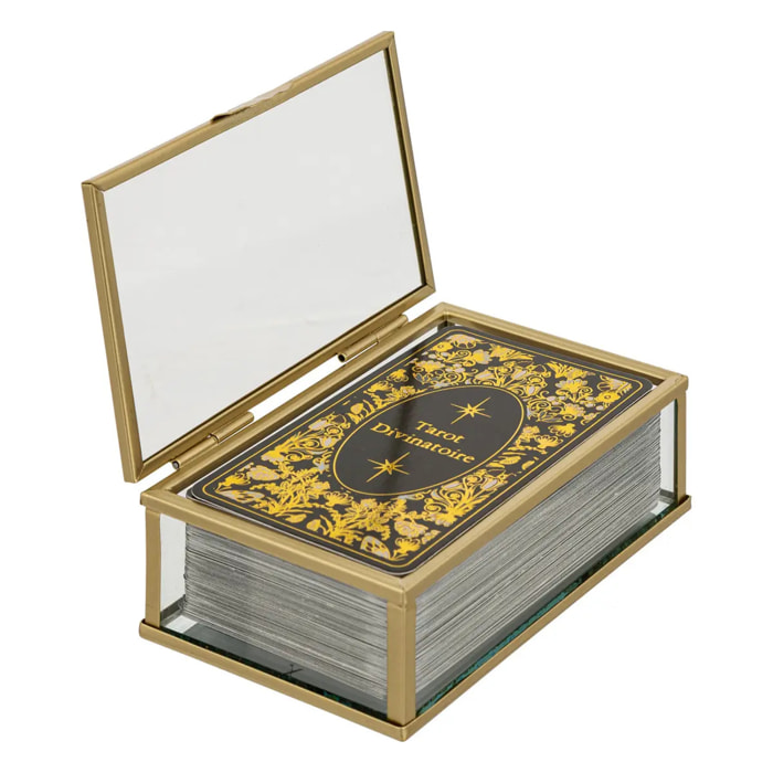 Jeu de tarot Little cottage l.13cm verre et PPR