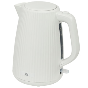 Hervidor de Agua Eléctrico 1,7 L, 2025 W, Calentador de Agua Eléctrico con Apagado Automático, Base Giratoria 360°, Filtro Antical Extraíble, Crema