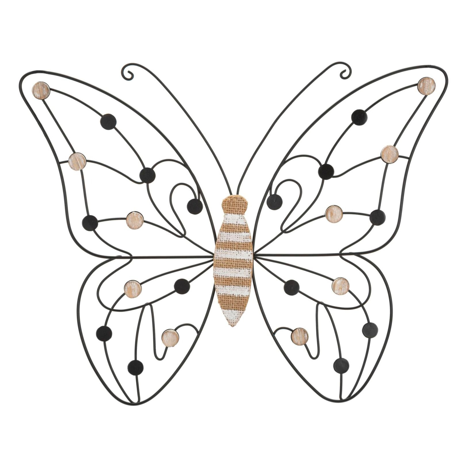 PANNELLO IN FERRO E LEGNO BUTTERFLY CM 39,5X1,5X33,5 MIN 2