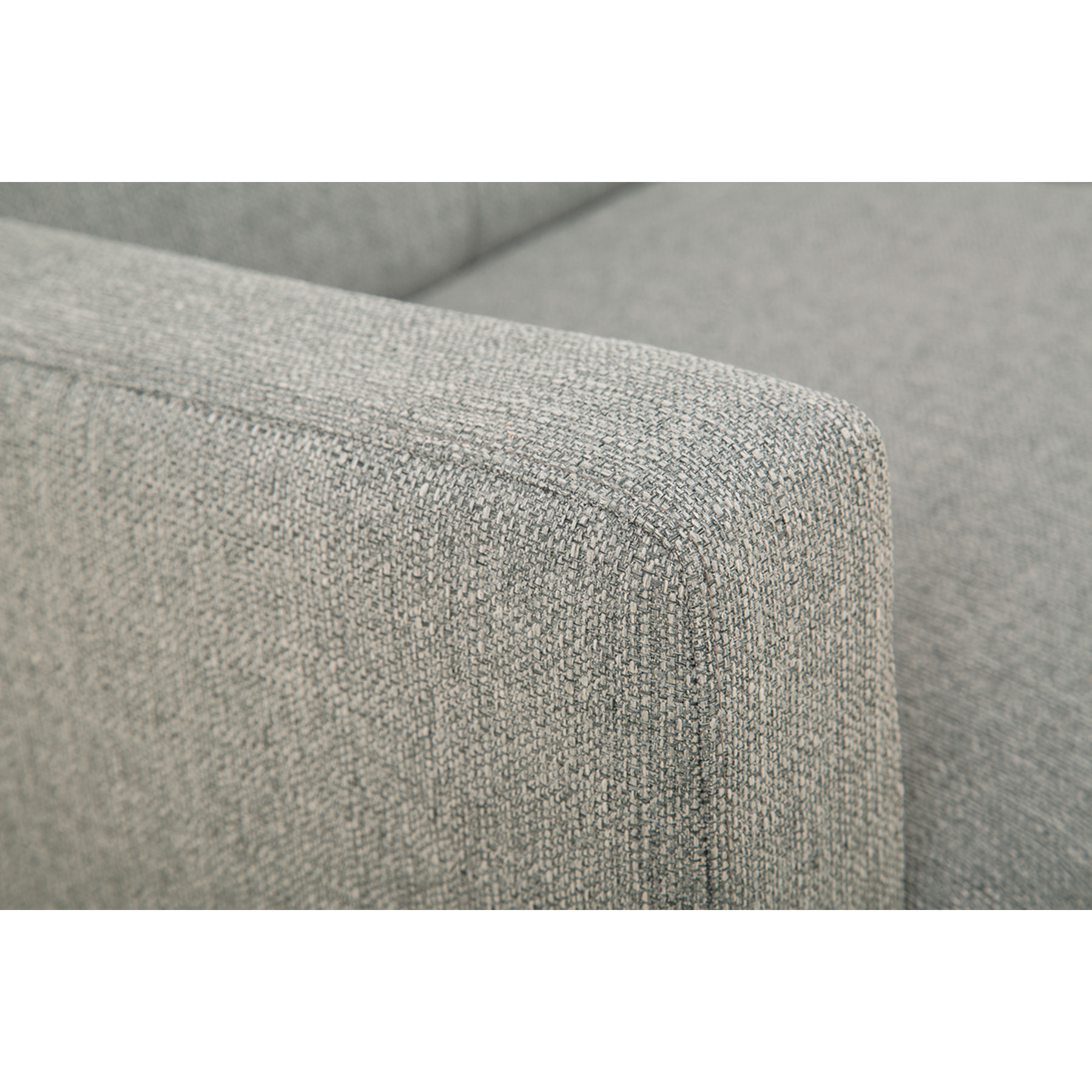 Canapé scandinave 2 places en tissu gris et bois clair MOON