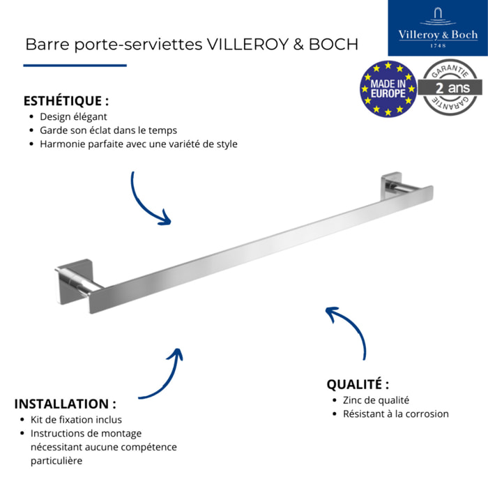 Barre porte-serviettes Elements - Striking Noir Mat