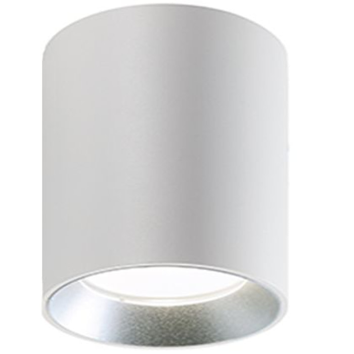 Show - Plafoniera Cilindrica Da Soffitto A Led 40W A Luce Fredda Colore Bianco