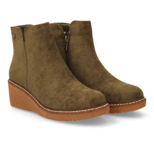 Botín de cuña estampado liso