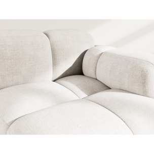 Grace - module d'assise droit en velours texturé - Beige